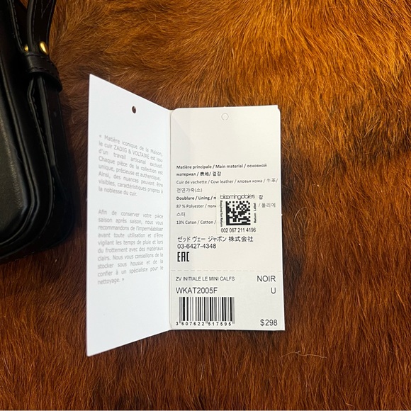Zadig and Voltaire Initiale Mini Calfskin Crossbody - Picture 7 of 7
